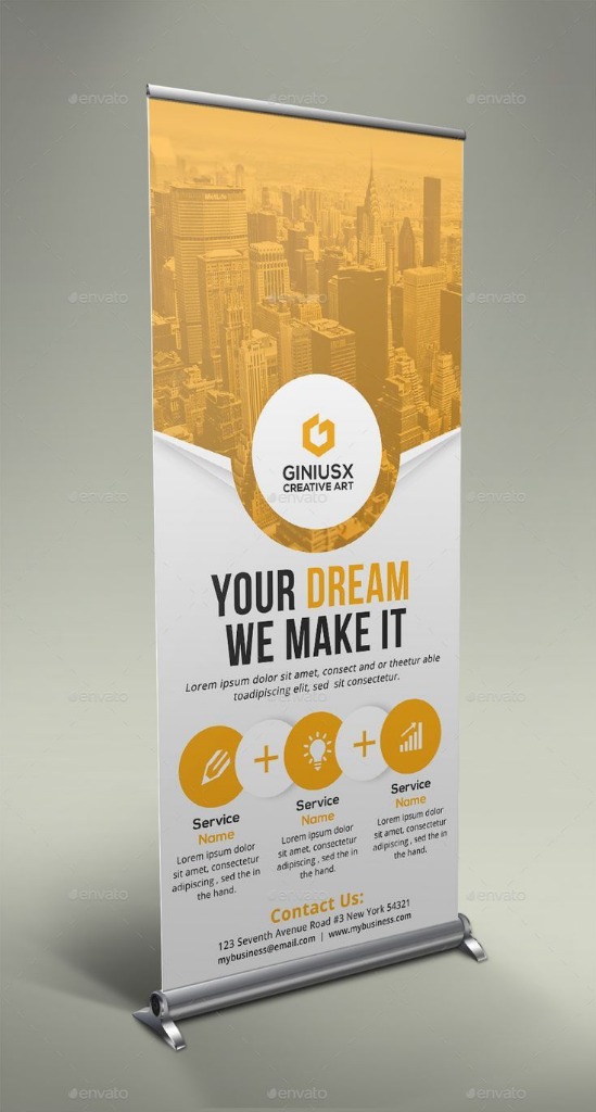 Narrow Base Roll-up Banner